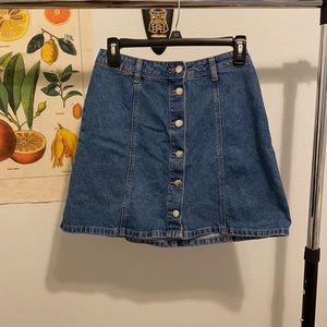 h&m denim skirt